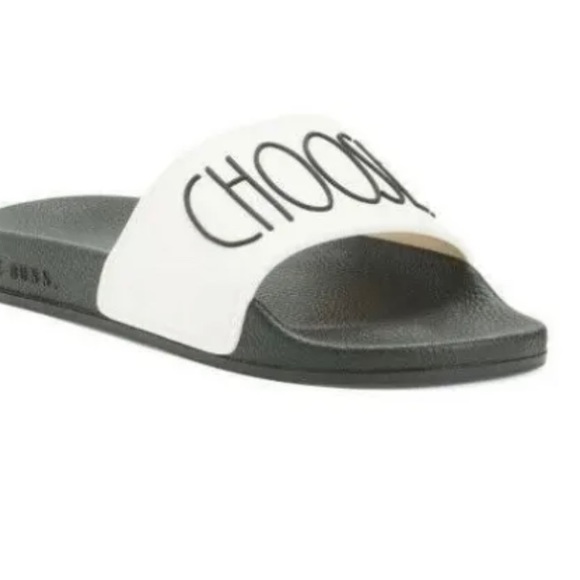 Brand new Rae Dunn Ivory/Black Slides - Picture 5 of 6